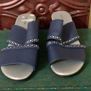 Blue & Silver Stud Sandals